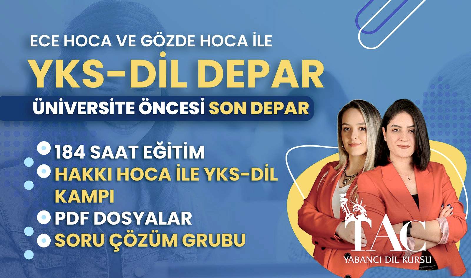 ECE HOCA VE GÖZDE HOCA İLE YKS-DİL DEPAR resmi