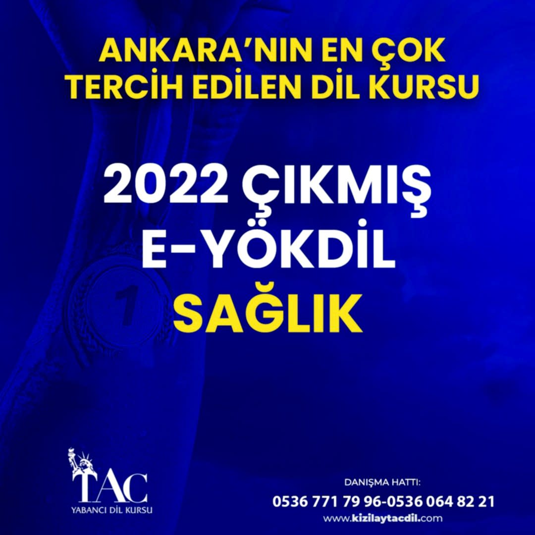 2022 ÇIKMIŞ E YÖKDİL SAĞLIK SORULARI resmi