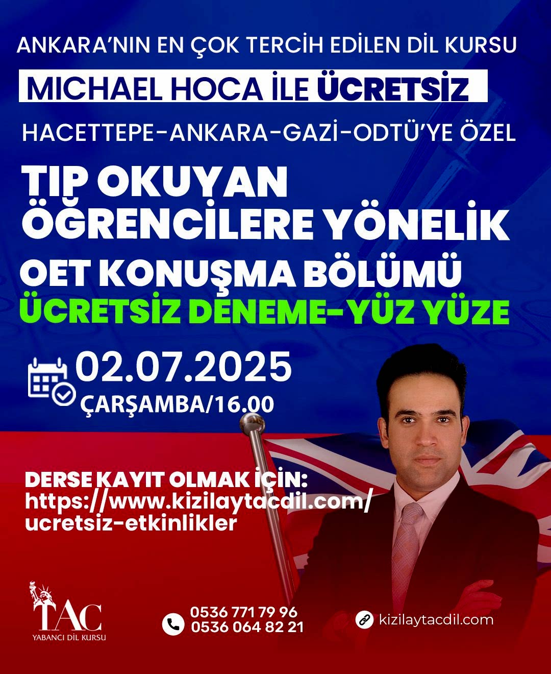 MICHAEL HOCA İLE OET KONUŞMA SINAVI – Ücretsiz Deneme resmi